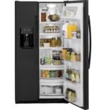 GE 21.9 Cu. Ft. Counter-Depth Refrigerator Spill-Proof Glass Shelves Black from Kings Outlet