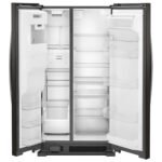 Whirlpool 25 Cu Ft. Wide Side-by-Side Refrigerator Black Stainless Steel from Kings Outlet