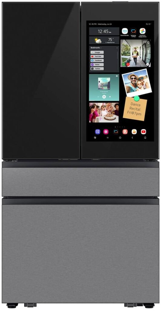 Samsung Bespoke 23 cu. ft. Counter Depth 4-Door French Door Refrigerator AI Family Hub+ from Kings Outlet
