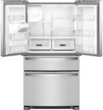 Whirlpool 25 Cu. Ft. Wide French Door Bottom Mount Refrigerator Two-Tier Freezer Storage Stainless from Kings Outlet