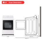 LG 7.3 Cu. Ft. Smart Electric Dryer Sensor Dry Alpine White from Kings Outlet