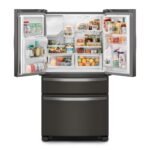Whirlpool 24.5 Cu. Ft. French Door Refrigerator Two-Tier Freezer Storage Black Stainless Steel from Kings Outlet