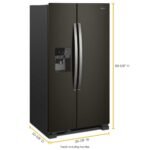 Whirlpool 36-inch Wide Side-by-Side Refrigerator 25 cu. ft. . Black Stainless Black Stainless Steel from Kings Outlet