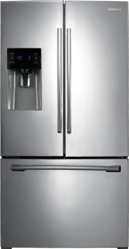 Samsung 24.6 cu. ft. French Door Refrigerator Thru-the-Door Ice Water Stainless Steel from Kings Outlet