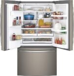 GE 27.7 Cu. Ft. French Door Refrigerator Advanced Water Filtration Slate from Kings Outlet