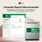 LG 24" Front Control Built-In Stainless Steel Tub Dishwasher SenseClean 52 dBA Stainless Steel from Kings Outlet
