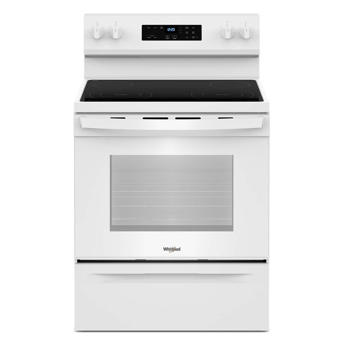 Kings Outlet Whirlpool 5.3 Cu. Ft. Freestanding Electric Range No Preheat Mode White Whirlpool 5.3 Cu. Ft. Freestanding Electric Range No Preheat Mode White from Kings Outlet