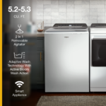 Whirlpool 5.2/5.3 Cu. Ft. High Efficiency Smart Top Load Washer 2 in 1 Removable from Kings Outlet