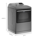 Maytag 7.4 Cu. Ft. Smart Electric Dryer Steam Extra Power Button Metallic Slate from Kings Outlet