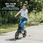 GoTrax Z4 SWIFT Foldable eBike 25mi Max Operating Range 15.5mph Max Speed Black from Kings Outlet