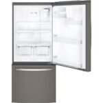 GE 21.0 Cu. Ft. Bottom-Freezer Refrigerator Sliding Snack Drawer Slate from Kings Outlet