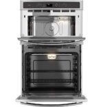 GE Profile 27" Built-In Double Electric Convection Wall Oven Built-In Microwave Stainless Steel from Kings Outlet