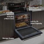 KitchenAid 6.4 Cu. Ft. Self-Cleaning Freestanding Electric Convection Range Black Stainless Steel from Kings Outlet