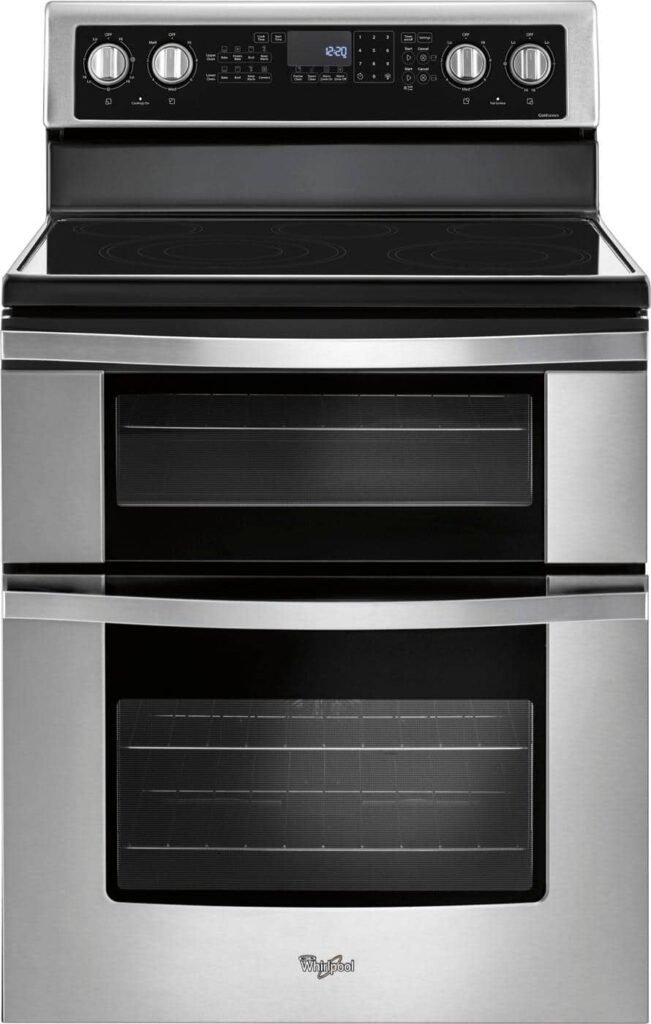 Whirlpool 6.7 Cu. Ft. Self-Cleaning Freestanding Double Oven Electric Convection Range Stainless Steel from Kings Outlet
