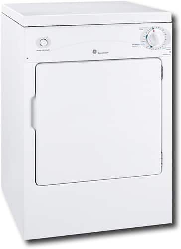 GE 3.6 Cu. Ft. Stackable Electric Dryer Portable White from Kings Outlet