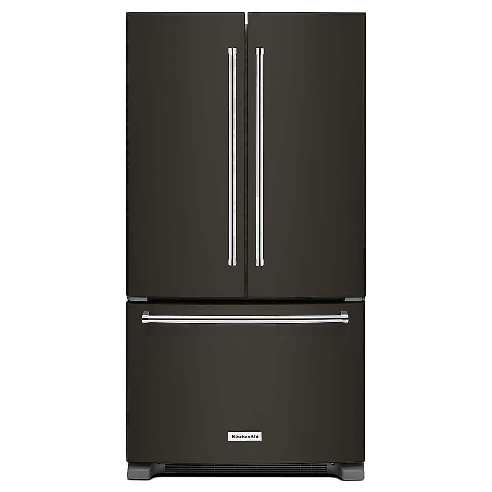 KitchenAid 25 cu. ft. French Door Refrigerator Interior Water Dispenser Black Stainless Steel from Kings Outlet