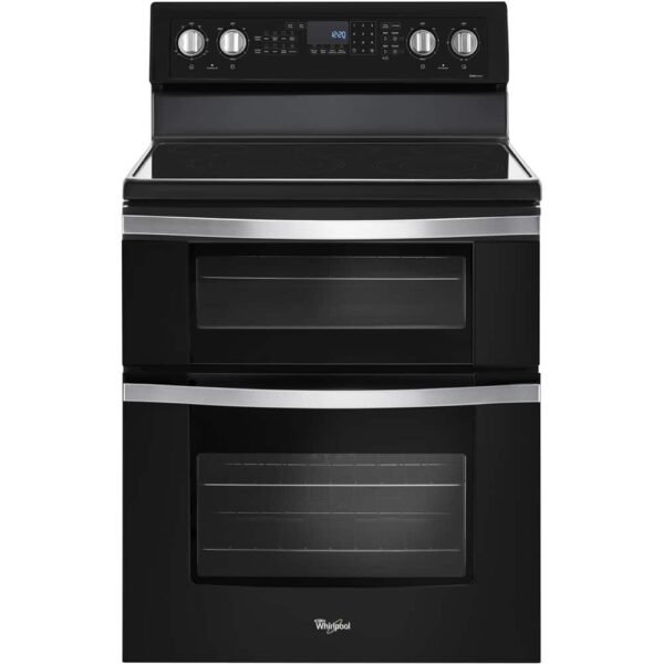 Whirlpool 6.7 Cu. Ft. Self-Cleaning Freestanding Double Oven Electric Convection Range Black from Kings Outlet