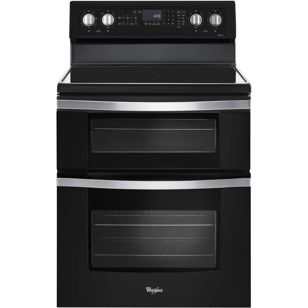 Whirlpool 6.7 Cu. Ft. Self-Cleaning Freestanding Double Oven Electric Convection Range Black from Kings Outlet