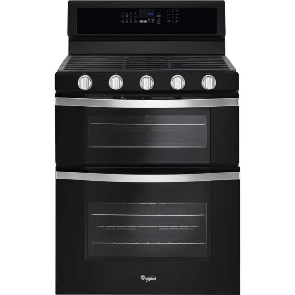 Whirlpool 6.0 Cu. Ft. Self-Cleaning Freestanding Double Oven Gas Convection Range Black from Kings Outlet