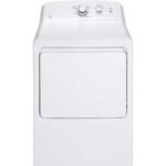 GE 6.2 Cu. Ft. Electric Dryer Shallow Depth Flat Back Design White from Kings Outlet