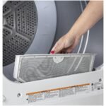 GE 6.2 Cu. Ft. Electric Dryer Shallow Depth Flat Back Design White from Kings Outlet