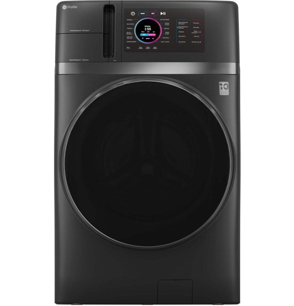 GE Profile UltraFast 4.8 Cu. Ft. High-Efficiency Smart Front Load Washer Electric Dryer Combo from Kings Outlet