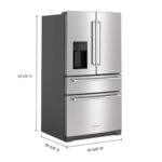 KitchenAid 26.2 Cu. Ft. Multi-Door French Door Refrigerator Platinum Interior Stainless Steel from Kings Outlet
