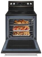 KitchenAid 6.4 Cu. Ft. Self-Cleaning Freestanding Electric Convection Range Black Stainless Steel from Kings Outlet