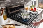 KitchenAid 5.8 Cu. Ft. Self-Cleaning Freestanding Gas True Convection Range Even-Heat Black Stainless Steel from Kings Outlet