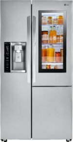 LG 21.7 Cu. Ft. Door-in-Door Side-by-Side Counter-Depth Smart Refrigerator Smart Cooling+ Stainless Steel from Kings Outlet