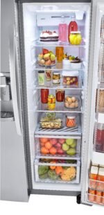 LG 21.7 Cu. Ft. Door-in-Door Side-by-Side Counter-Depth Smart Refrigerator Smart Cooling+ Stainless Steel from Kings Outlet