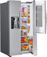 LG 21.7 Cu. Ft. Door-in-Door Side-by-Side Counter-Depth Smart Refrigerator Smart Cooling+ Stainless Steel from Kings Outlet