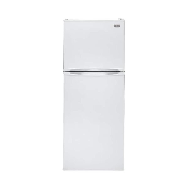 Haier 9.8 Cu. Ft. Top-Freezer Refrigerator Adjustable Spill Proof Glass Shelves White from Kings Outlet