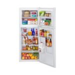 Haier 9.8 Cu. Ft. Top-Freezer Refrigerator Adjustable Spill Proof Glass Shelves White from Kings Outlet