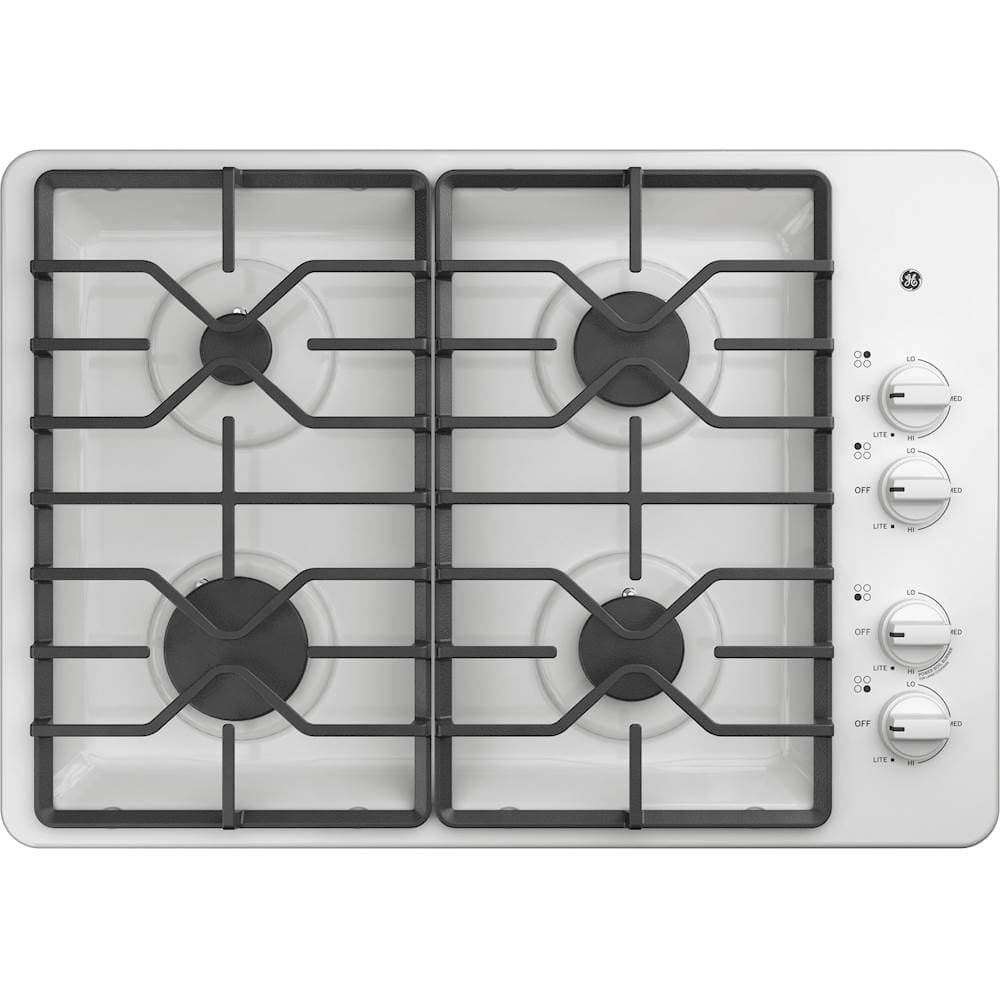GE 30" Built-In Gas Cooktop White from Kings Outlet