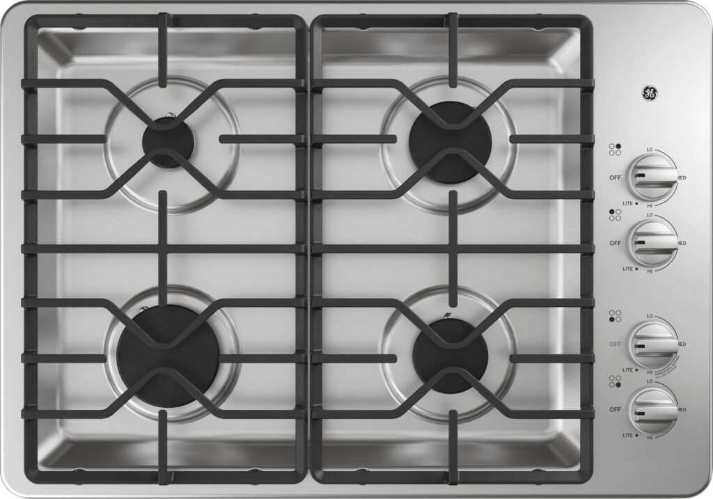 GE 30" Built-In Gas Cooktop Stainless Steel from Kings Outlet