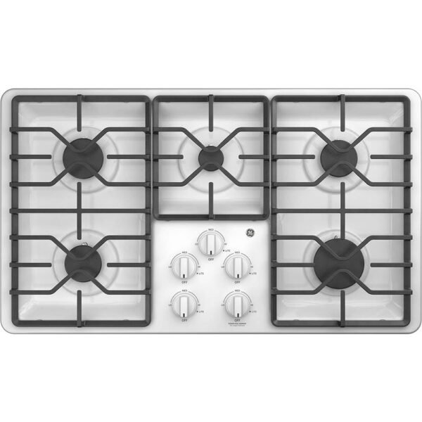 GE 36" Gas Cooktop White from Kings Outlet