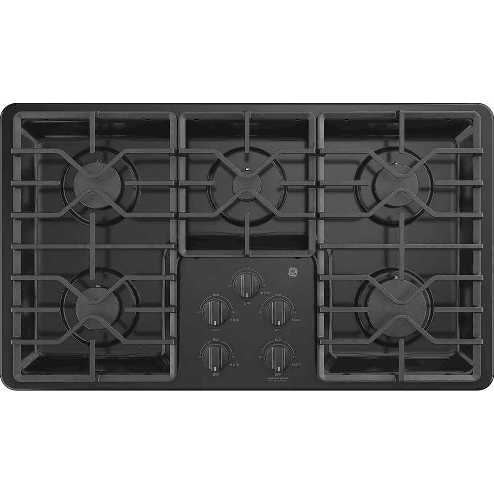GE 36" Built-In Gas Cooktop Black from Kings Outlet
