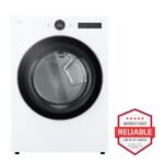 LG 7.4 Cu. Ft. Stackable Smart Gas Dryer Steam Sensor Dry White from Kings Outlet