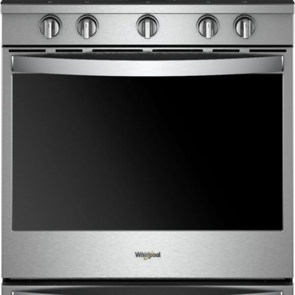Whirlpool 5.8 Cu. Ft. Slide-In Gas Convection Range Self-Cleaning Air Fry Connection Stainless Steel from Kings Outlet