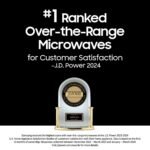 Samsung Bespoke 2.1 Cu. Ft. Over-the-Range Microwave Sensor Cooking Wi-Fi Connectivity White Glass from Kings Outlet