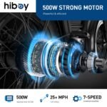 HiBoy EX6 Electric Bike 75 mi Max Operating Range 25 mph Max Speed Black from Kings Outlet