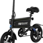 GoTrax Z4 SWIFT Foldable eBike 25mi Max Operating Range 15.5mph Max Speed Black from Kings Outlet
