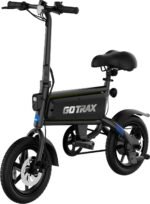 GoTrax Z4 SWIFT Foldable eBike 25mi Max Operating Range 15.5mph Max Speed Black from Kings Outlet