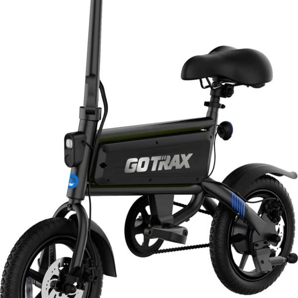 GoTrax Z4 SWIFT Foldable eBike 25mi Max Operating Range 15.5mph Max Speed Black from Kings Outlet
