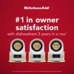 KitchenAid 24" Top Control Built-In Stainless Steel Tub Dishwasher 3rd Rack 360 Max Jets from Kings Outlet