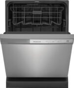 Frigidaire 24" Front Control Built-In Plastic Tub Dishwasher DishSense Sensor Technology 54 dBA Stainless from Kings Outlet