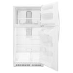 Whirlpool 20.5 Cu. Ft. Top-Freezer Refrigerator Frameless Glass Shelves White from Kings Outlet