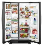 Whirlpool 25.1 Cu. Ft. Side-by-Side Refrigerator Black from Kings Outlet