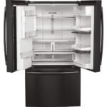 GE Profile 22.1 Cu. Ft. French Door Counter-Depth Refrigerator Hands-Free AutoFill Black Stainless Steel from Kings Outlet